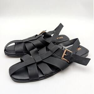 MIA Elara Fisherman Sandal Slingback Strap Women's Black Size US11 EU42